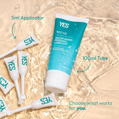 YES® WB Water-Based Personal Lubricant | Intensely Hydrating Water-Based Lube | Certified Organic | Made Without Hormones or Glycerine | pH Matched (150ml)