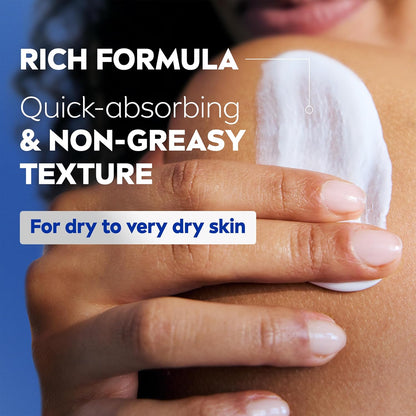 NIVEA Rich Nourishing Body Lotion (625ml), Rich 72H Hydration Moisturiser for Dry Skin Made with Deep Moisture Serum and Almond Oil, Extra Large NIVEA Body Lotion