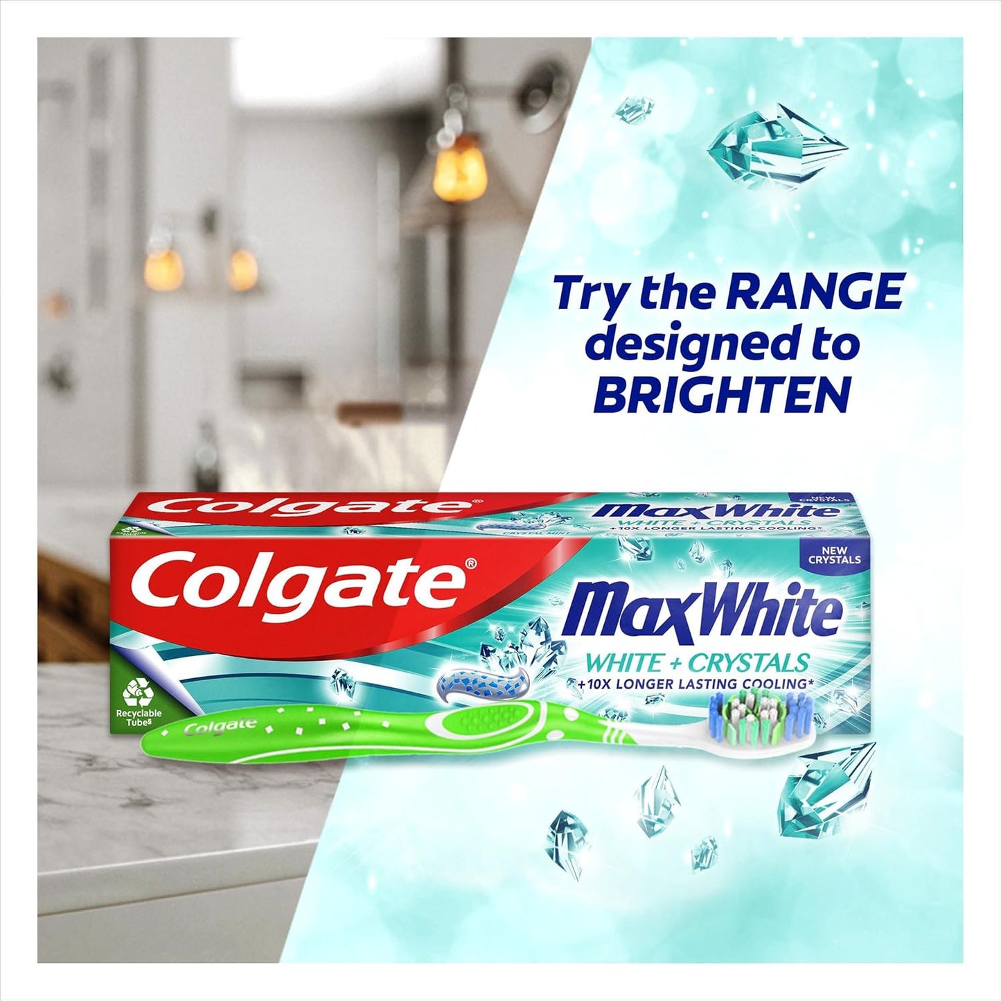 Colgate Max White Toothbrushes - Teeth Whitening Toothbrush with Polishing Star - Medium Manual Toothbrush - Assorted Designs - Adult Toothbrush Multipack - 3 Pack