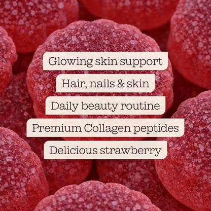 Collagen Gummies by Free Soul | High Strength Marine Collagen Supplement | Advanced Superior Type 1 Hydrolysed Collagen Peptides | Triple Strength Pure Formulation Supplement