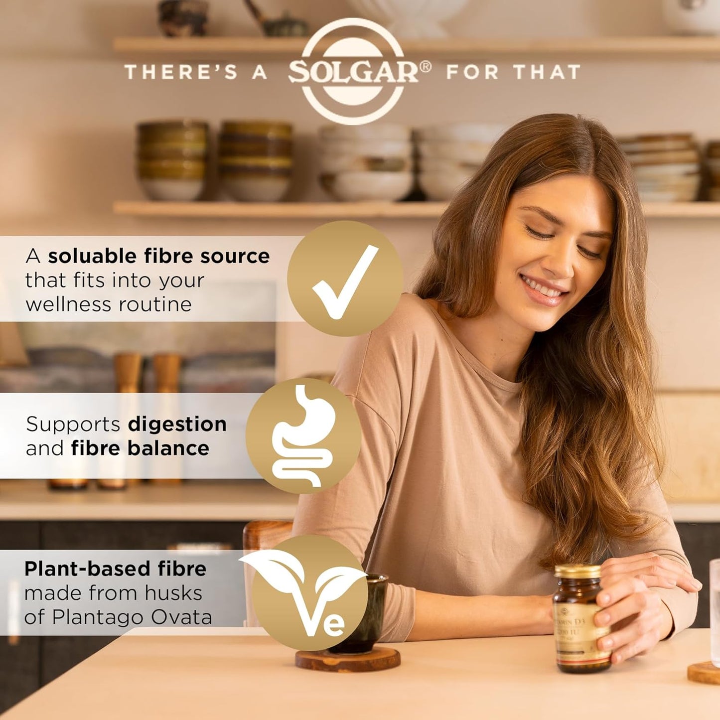 Solgar Psyllium Husks Fibre 500 Mg Vegetable Capsules, Pack of 200, High in Soluble Fiber, Vegan