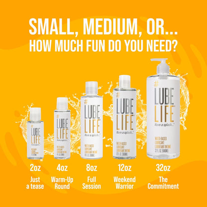 Lube Life Water-Based Personal Lubricant, Lube for Men, Women and Couples, Non-Staining, 240 ml