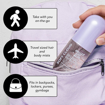 Holler And Glow Mood Boosting Soft Cloud Body & Hair Mist, Body Spray, Teen Girls Spritz, Long Lasting, Vanilla, Sweet Scented, Water Based Fragrance For Tweens, Clean & Gentle Formula, 3.38 Fl Oz