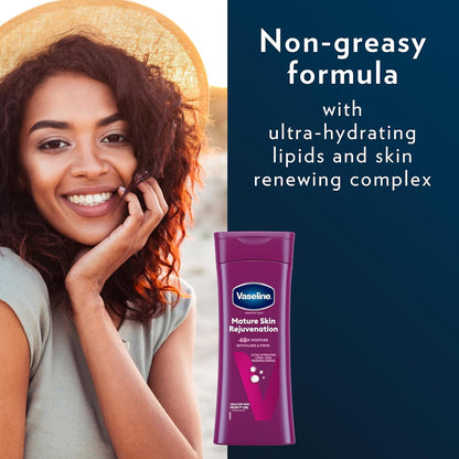 Vaseline Intensive Care Mature Skin Rejuvenation Body Lotion revitalises and firms with 48h moisture for maturing dry skin