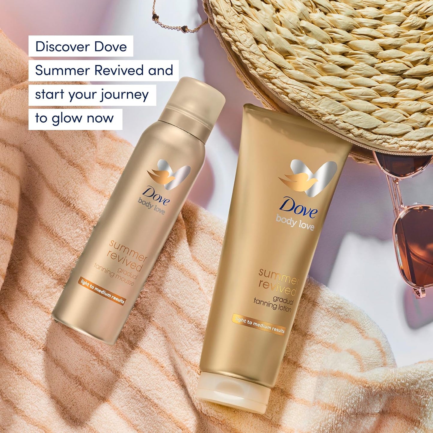 Dove Light to Medium Self Tan Lotion 1 Gradual Tan Lotion For Sun-Kissed Skin Tanning Lotion For All Skin Types 200 ml
