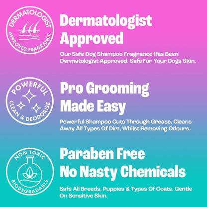 Dirtbusters Pet Pro Dog Shampoo Sensitive Skin (2L) Deep Cleaning Professional Dog Grooming & Puppy Shampoo & Conditioner For Smelly Dogs, Baby Fresh