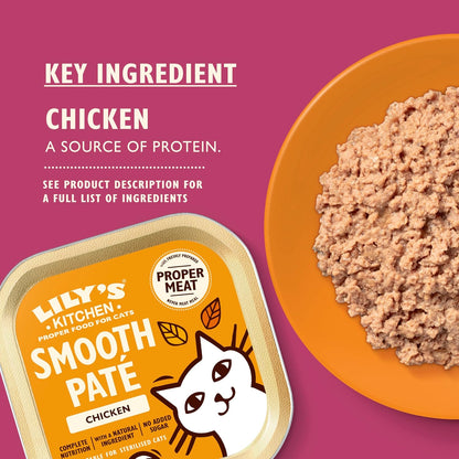 Lily’s Kitchen Smooth Chicken Paté Complete Adult Cat Food 19 x 85g