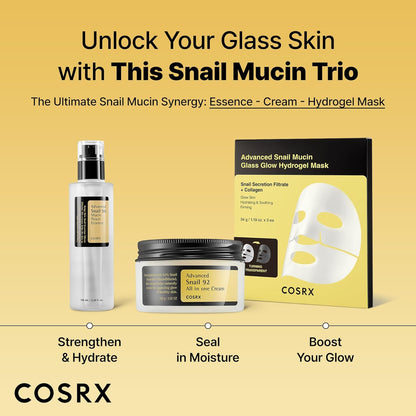COSRX Advanced Snail 96 Mucin Power Essence 100ml | Snail Secretion Filtrate 96% | Skin Repair Serum | CPNP Registered, Korean Skin Care, Cruelty Free, Paraben Free, Alcohol Free