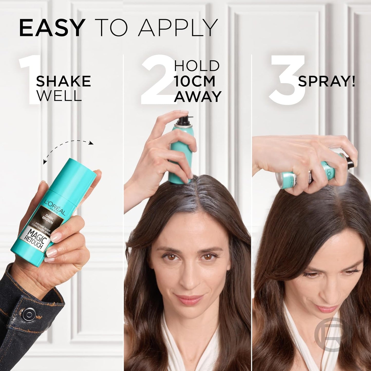 L’Oréal Paris Magic Retouch Instant Root Concealer Spray, Quick Grey Coverage, Easy Application, Home, Salon Hair Dye or Hair Colour, Shade