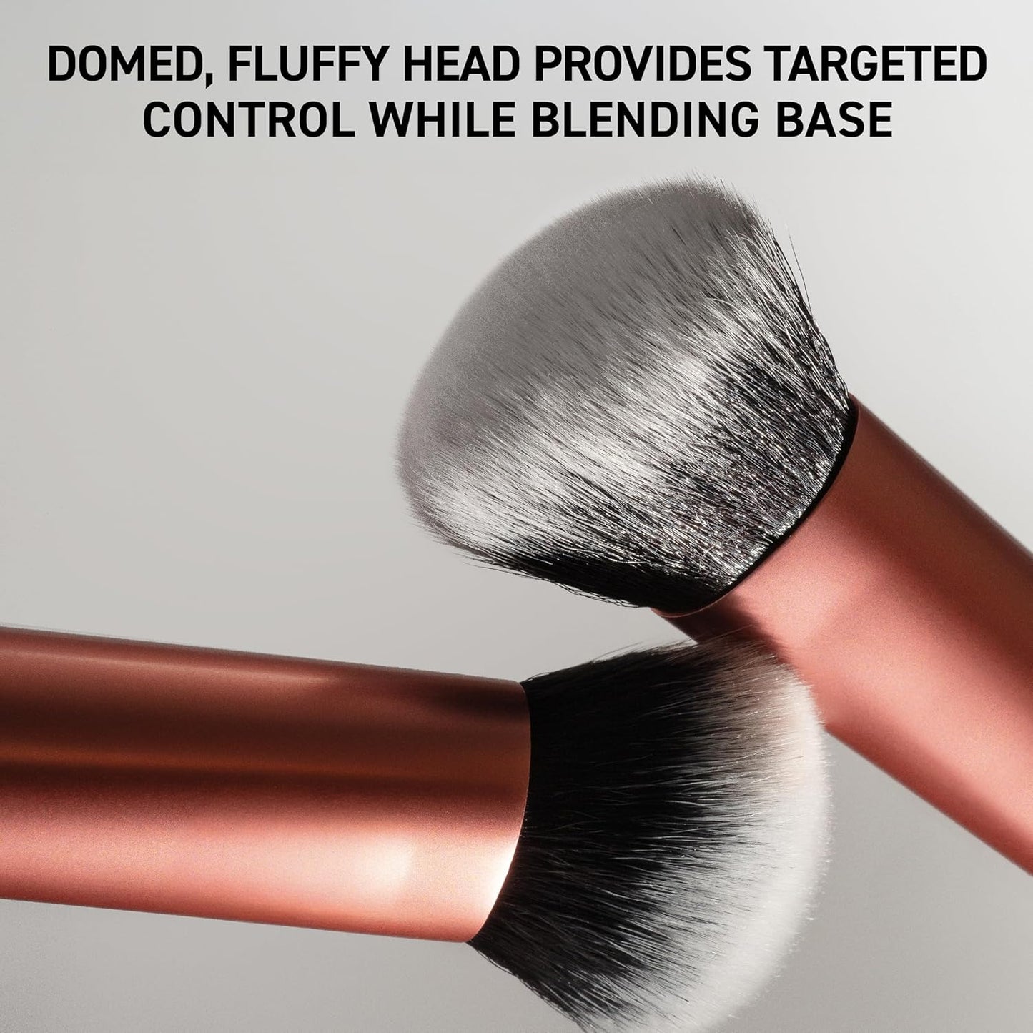 Real Techniques Expert Face Makeup Brush, For Liquid and Cream Foundation, Blush, and Bronzer, Buildable Coverage for Base Makeup, Dense, Synthetic Bristles, Vegan and Cruelty-Free, 1 Count