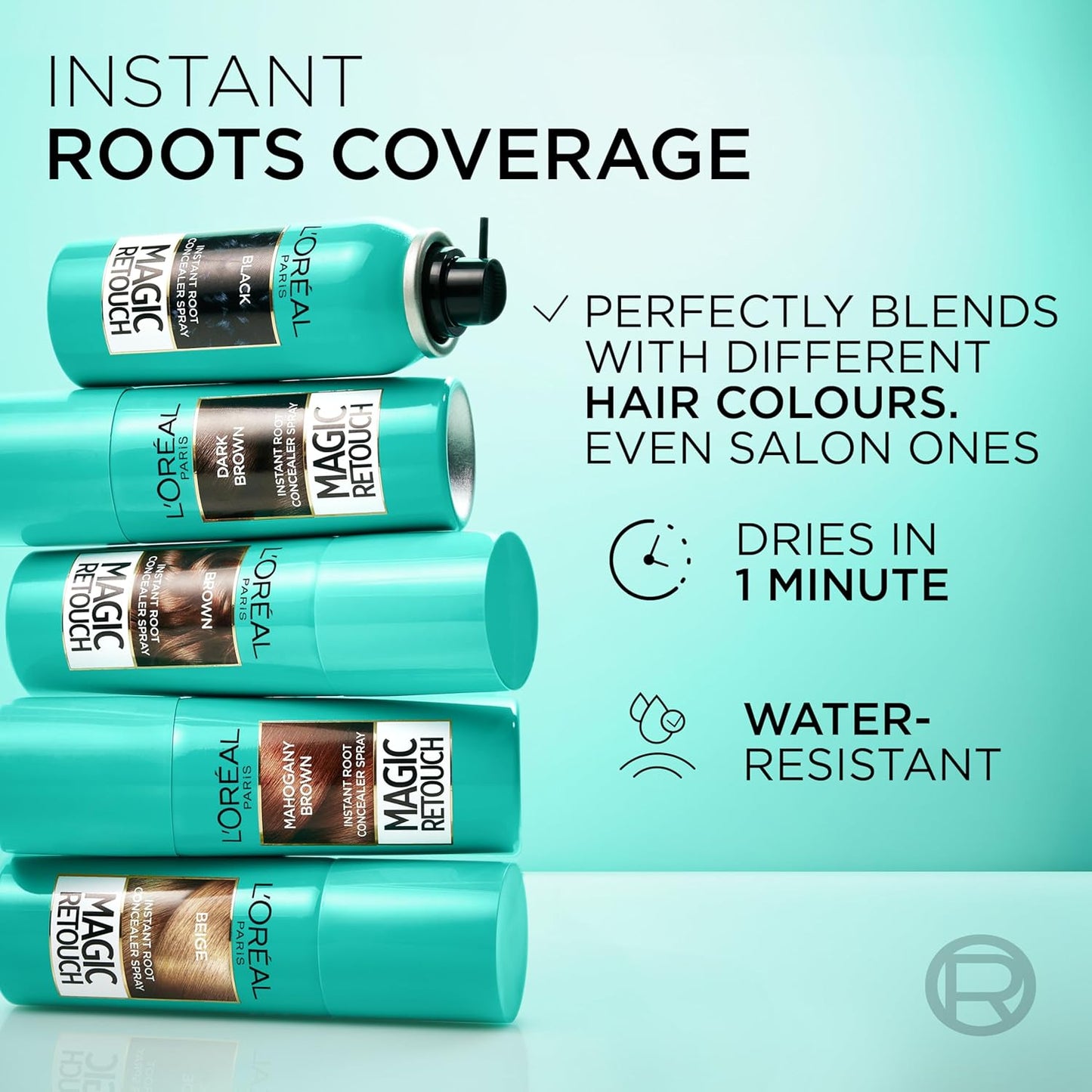 L’Oréal Paris Magic Retouch Instant Root Concealer Spray, Quick Grey Coverage, Easy Application, Home, Salon Hair Dye or Hair Colour, Shade