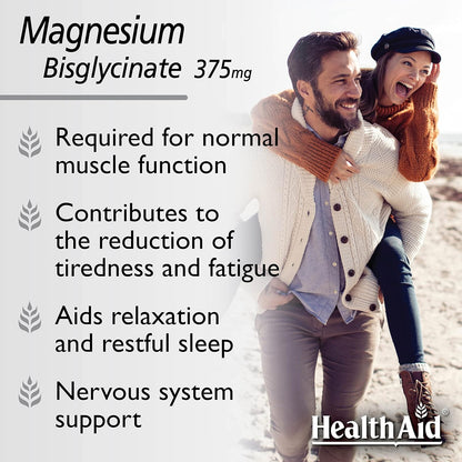HealthAid Magnesium Bisglycinate Vegan Tablets