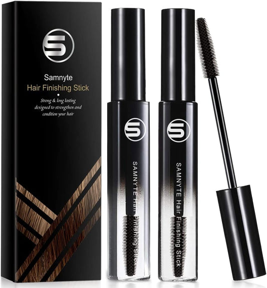 Samnyte Hair Finishing Stick, 2 Pack × 18ML Hair Feel Stick Hair Mascara for Flyaway Hair Tamer Shaping Gel Moisturizing Not-greasy Flash Moment Stick Bangs Stereotypes Cream