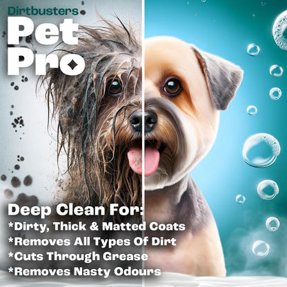 Dirtbusters Pet Pro Dog Shampoo Sensitive Skin (2L) Deep Cleaning Professional Dog Grooming & Puppy Shampoo & Conditioner For Smelly Dogs, Baby Fresh