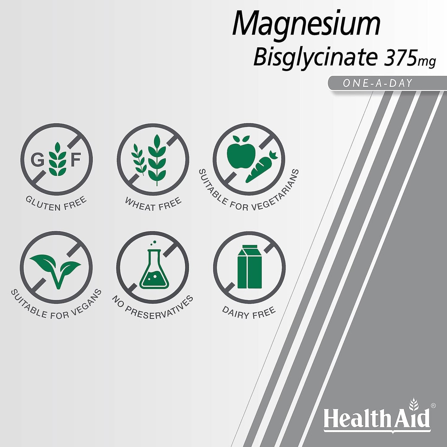 HealthAid Magnesium Bisglycinate Vegan Tablets