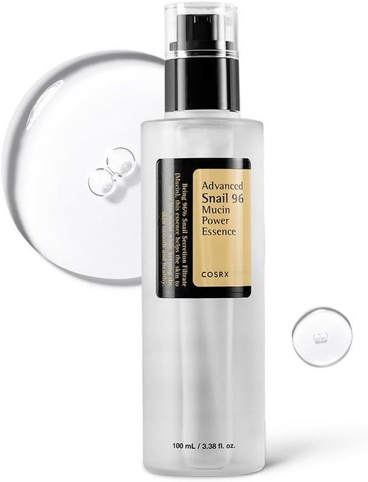 COSRX Advanced Snail 96 Mucin Power Essence 100ml | Snail Secretion Filtrate 96% | Skin Repair Serum | CPNP Registered, Korean Skin Care, Cruelty Free, Paraben Free, Alcohol Free