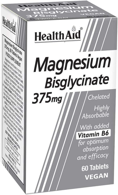 HealthAid Magnesium Bisglycinate Vegan Tablets